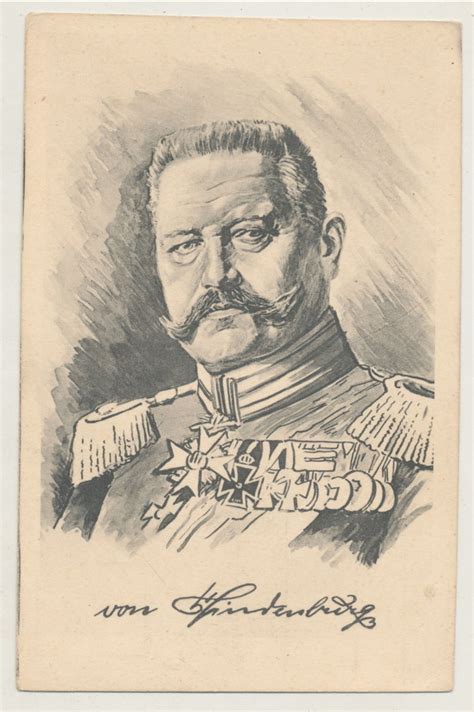 Generalfeldmarschall Von Hindenburg Original Postkarte Josef