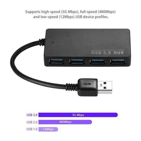 Adaptador De Hub Usb 3 0 Ultrafino De Alta Velocid Grandado