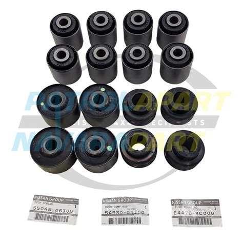 Genuine Nissan Patrol Gq Gu Front Radius Rear Trailing Arms Bush Set Kit