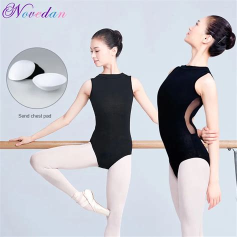 Vrouwen Ballet Kostuums Gymnastiek Turnpakje Bodysuit Backless Kant