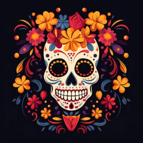 Premium Photo Dia De Los Muertos Sugar Skull Illustration Pro Vector