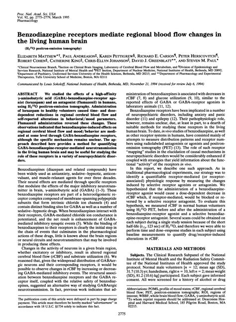 (PDF) Benzodiazepine receptors mediate regional blood flow changes in ...