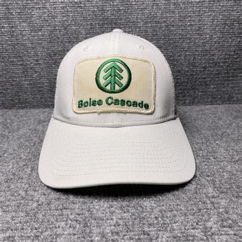 Boise Cascade Hat Cap Snap Back Gray White Trucker Patch Mens Ebay