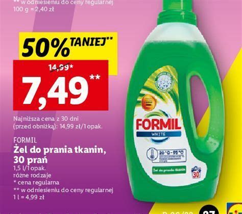 Promocja P Yn Do Prania White Formil W Lidl