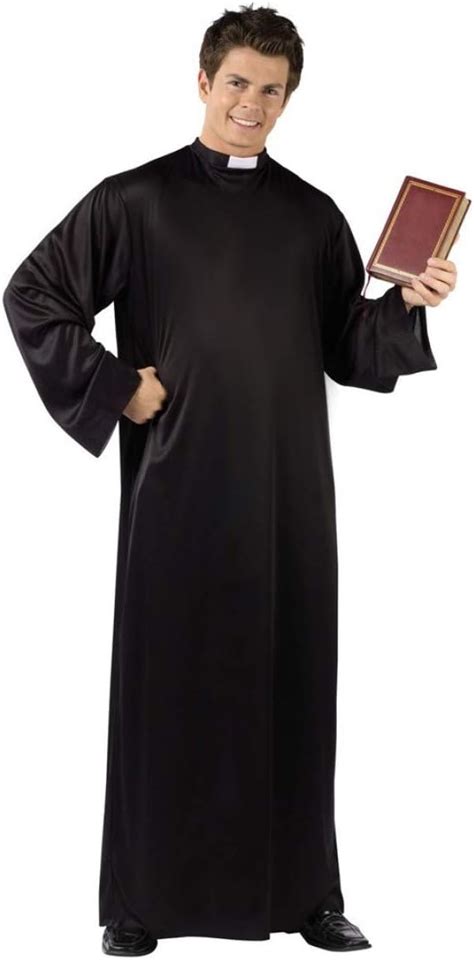 Costume Tunica Da Prete Sacerdote Carnevale Halloween Cosplay Uomo