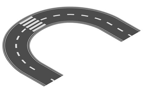 Elemento de estrada isométrica para criação de tráfego de mapa de rua