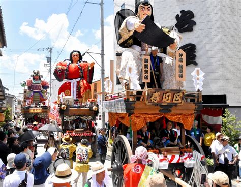 金津祭中日、人形山車3基が巡行し熱気 あわら市、お囃子や太鼓演奏で一体感 催し・文化 福井のニュース 福井新聞d刊