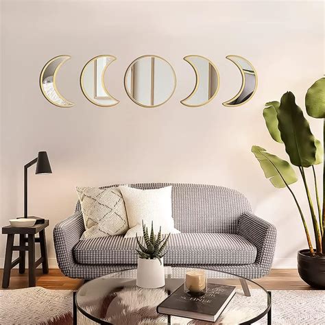 Amazon Fpvera Pcs Scandinavian Boho Decor Moon Wall Mirror Decor