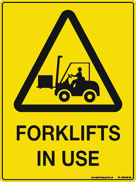 Caution Sign Forklifts In Use