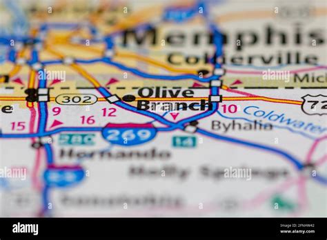 Olive branch mississippi map hi-res stock photography and images - Alamy