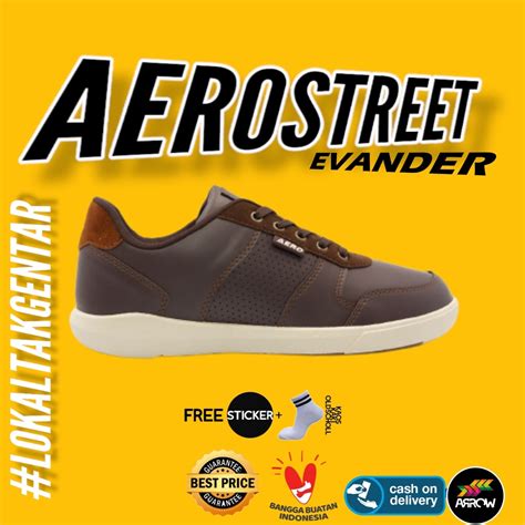 Jual Aerostreet Evander Krem Coklat Tua Coklat Tua Sepatu