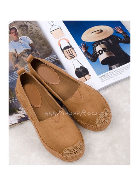 Espadryle Na Platformie Lady Revero Karmelowe