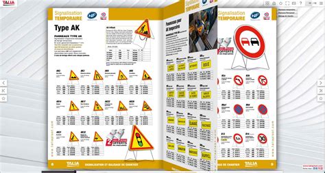 Catalogue interactif Signalisation routière Taliaplast