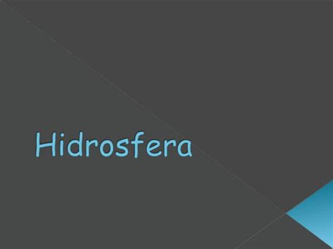 Hidrosfera | PPT