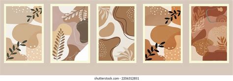 Set Eight Abstract Backgrounds Hand Drawn Various Shapes Doodle