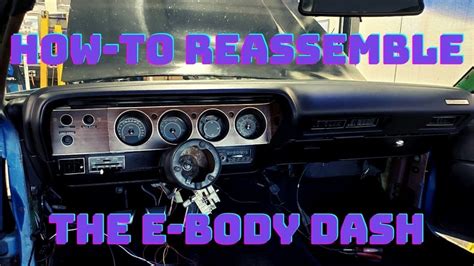 Tech Talk Tuesday E Body Mopar Dash Reassembly With Dakota Digital Rtx