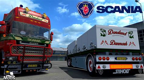 ETS2 V1 36 Mods Scania R560 Donslund Trailer DX11 YouTube