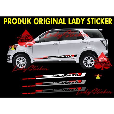 CUTTING STICKER STIKER MOBIL RUSH STIKER LIST STRIPE MOBIL TOYOTA RUSH