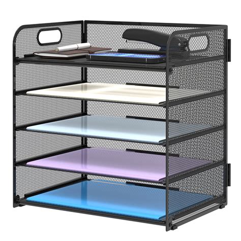 Koite Trays Paper Organizer Letter Tray With Handle Mesh Desk File