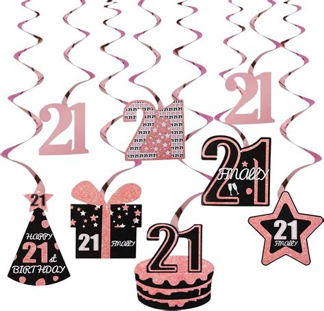 21st Birthday Decorations For Her 8pcs Rose Gold South Africa Ubuy