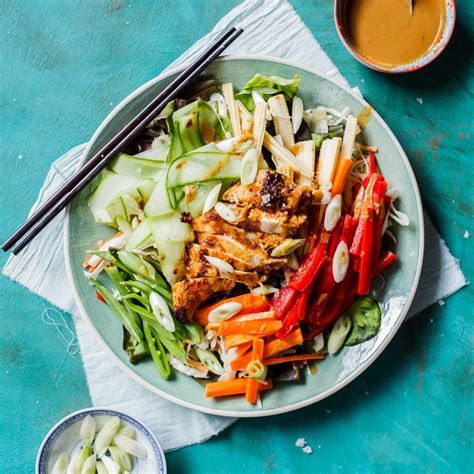 Low Carb Chicken Satay Salad Simply Delicious