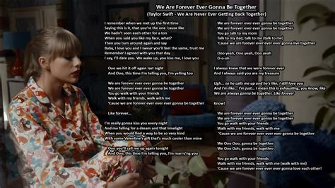 Taylor Swift Song Lyrics We Are Never Getting Back Together