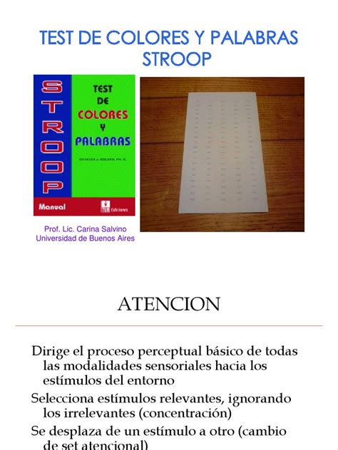 Test De Stroop Atención Color Free 30 Day Trial Scribd