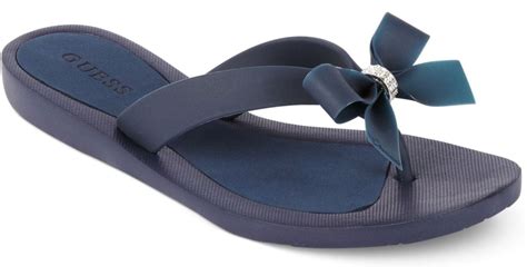 Guess Tutu Bow Flip Flops In Blue Navy Save 9 Lyst