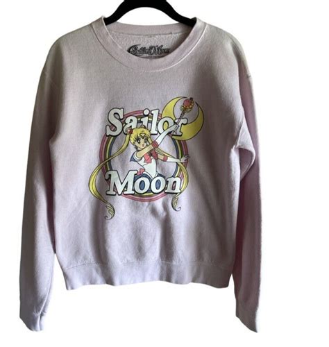 Sailor Moon Small Pink Rainbow Womens Crewneck Sweats… Gem