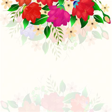 Premium Vector Beautiful Watercolor Flowers Decorated Invitation Card Design And Space For