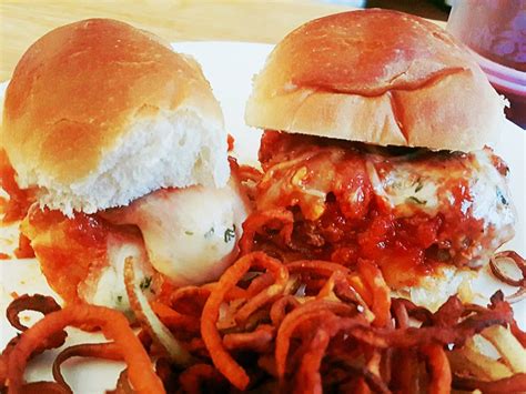 Meatball Sliders And Spiralized Sweet Potato Fries Spiralized Sweet