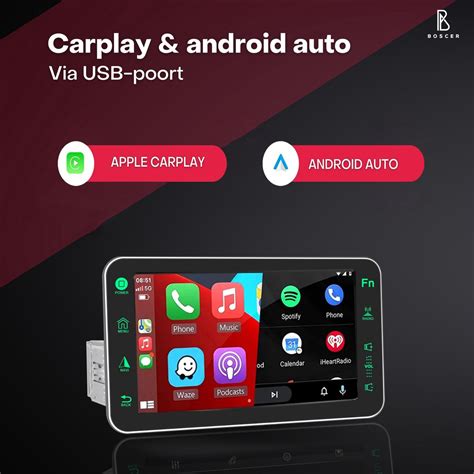 Autoradio Boscer Din Apple Carplay Android Auto Cran Hd