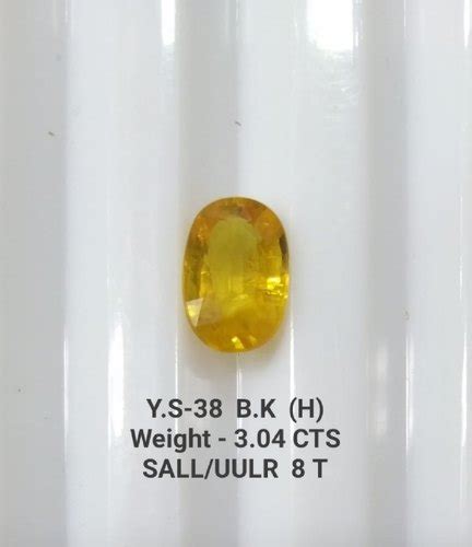 Astrology Cg Bangkok Yellow Sapphire Oval Mix Facited Lot Carat