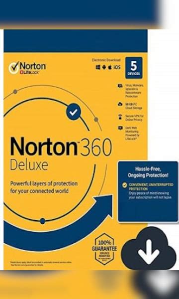 Buy Norton 360 Deluxe 5 Devices 1 Year Nortonlifelock Key Middle