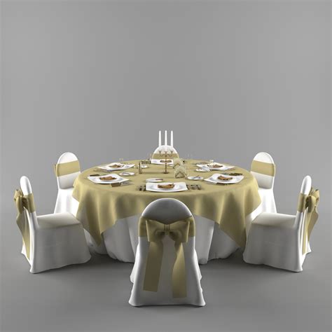 3d Banquet Table Chairs