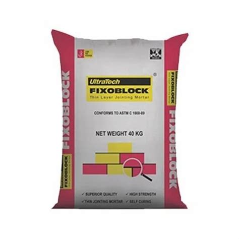 Ultratech Fixoblock Jointing Mortar For Wall Construction At Rs 410