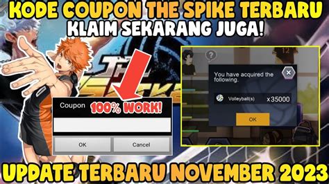 TERBARU COUPON THE SPIKE HARI INI 5 NOVEMBER 2023 KODE KUPON THE