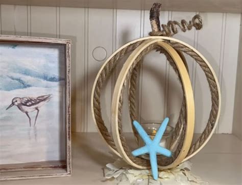 Pin By Marti Jimenez Solomon On Coastal Theme Frame Hoop Wreath Decor