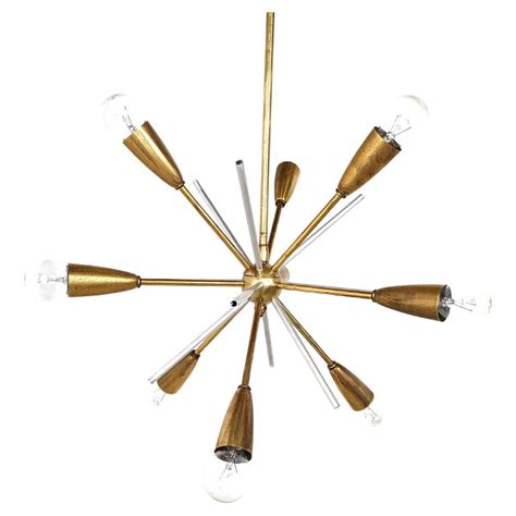 24 Arm Vintage Brass Sputnik Chandelier At 1stdibs