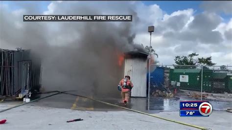 Firefighters Extinguish Blaze At Lauderhill Storage Shed Wsvn 7news