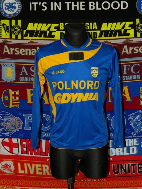 Arka Gdynia Home Football Shirt Sponsored By Polnord Gdynia