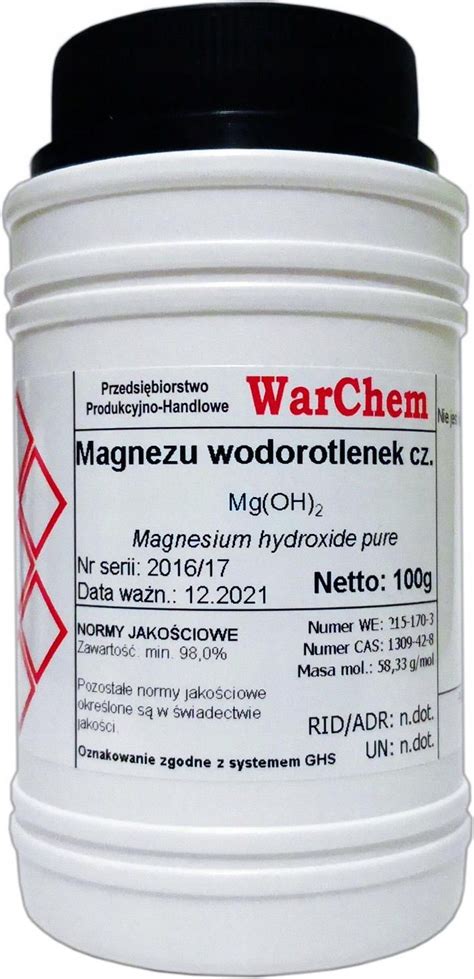 Drobne Akcesoria Medyczne WARCHEM Wodorotlenek Magnezu 100g Ceny I