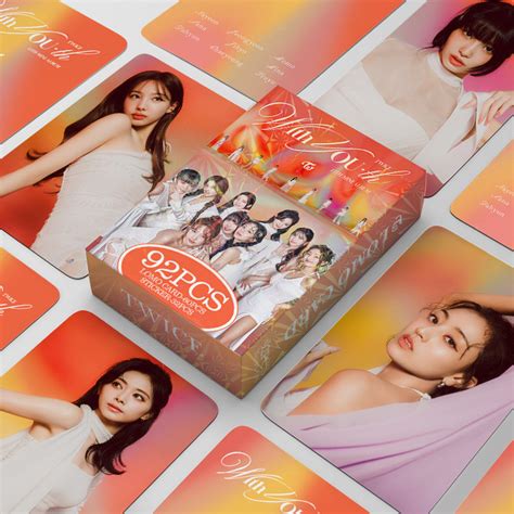 Pcs Box Twice Photocards With You Th Lomo Cards Stickers Double