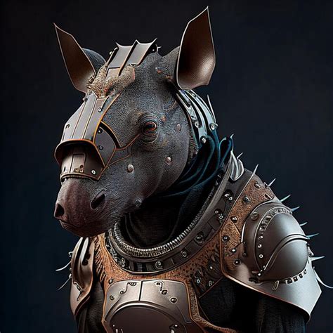 Premium Ai Image Tapir In Cyberpunk Futuristic Robotic Metal Ancient