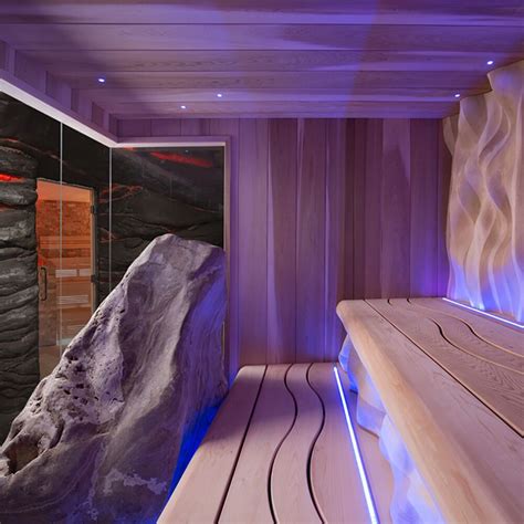 Premium Heimsauna Mit Natursteinwand Osiria