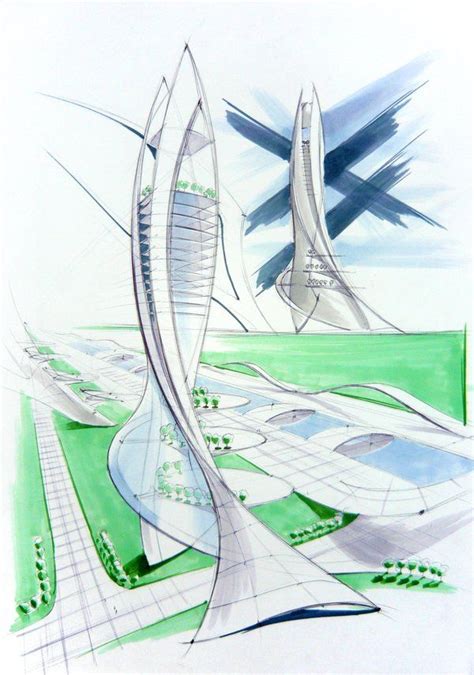 green skyscraper by Mihaio on DeviantArt | Architecture sketch, Architecture design sketch ...