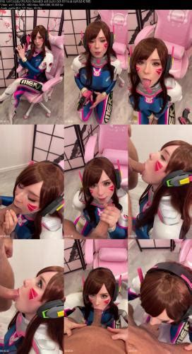 Girl Cosplay Dva From Overwatch And Sucks Dick Till Facial