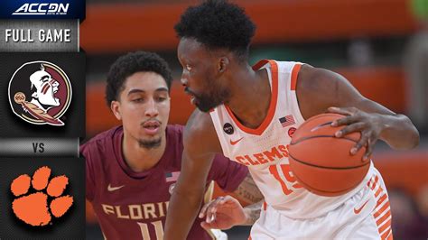 Florida State Vs Clemson Full Game Replay 2020 21 Acc Mens