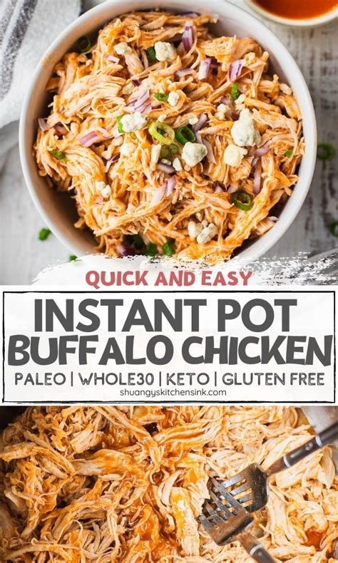 Instant Pot Buffalo Chicken 15 Minutes Shuangy S Kitchensink