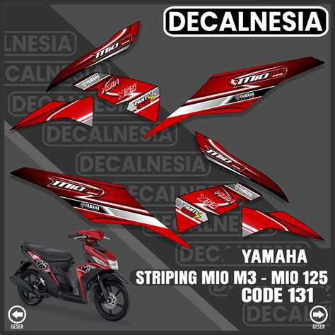 Jual Stiker Striping Motor Mio M3 125 Yamaha Variasi Racing Sticker